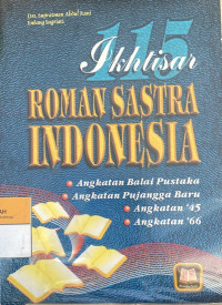 Image of 115 Ikhtisar Roman Sastra Indonsia
