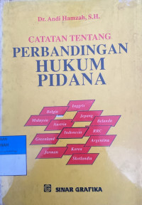 Image of Catatan Tentang Perbandingan Hukum Pidana