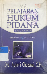 Image of Pelajaran Hukum Pidana Bagian 3
