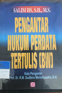 Image of Pengantar Hukum Perdata Tertulis (BW)