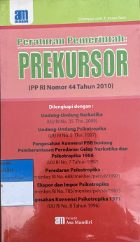 Image of Peraturan Pemerintah Prekursor: PP RI Nomor 44 Tahun 2010