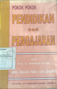 Image of Pokok-pokok Pendidikan Dan Pengajaran