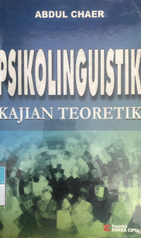Image of Psikolinguistik: Kajian teoretik